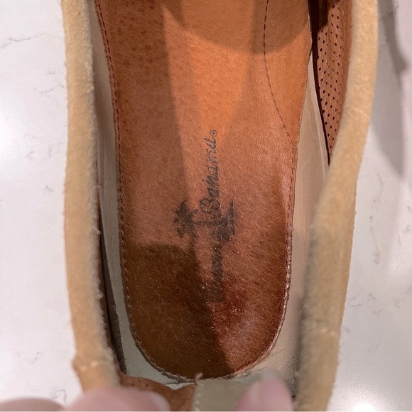 TOMMY BAHAMA Suede Tan Leather Slip On Loafer Size 11.5 - Picture 9 of 13